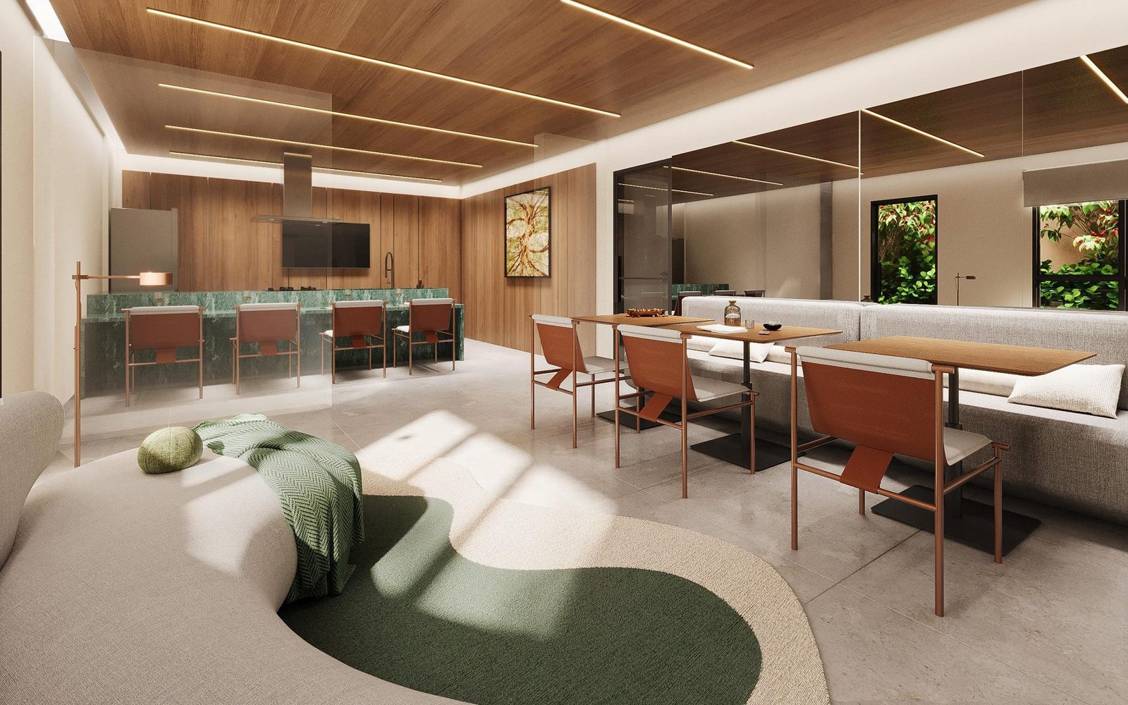 Coworking e lounge do Nex One Caiubi